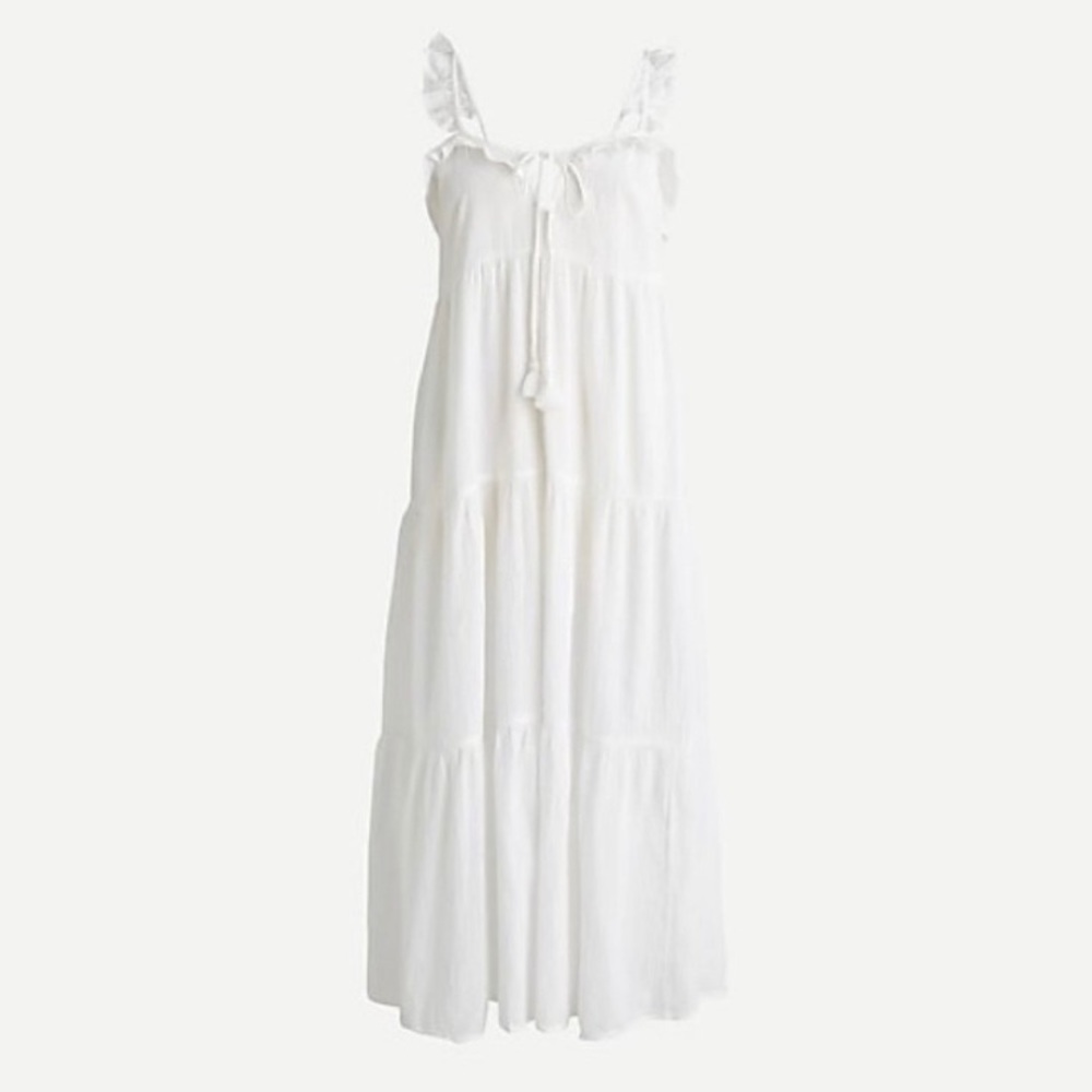 J. Crew Tiered ruffle maxi beach dress! NWT!